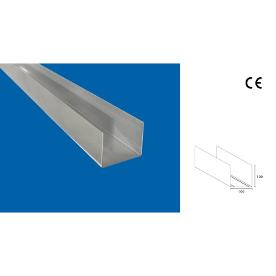 GUIDA AD U spalla alta 100 x 100 x 100  10/10 L 300 SENZA FORI